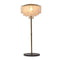 Capiz Shell Tierred Floor Lamp Gold And Cream 45X45X178Cm