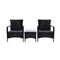 Outdoor Furniture Patio Set Wicker Rattan Outdoor Chairs Table 3 Pcs