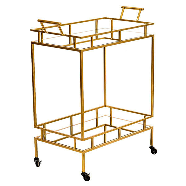 Gold Two Tier Metal Trolley