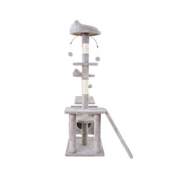 Cat Tree Scratching Post Tower Condo House Grey 135Cm