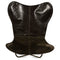 Leather Seat Cover With Black Metal Stand 82X1X100Cm