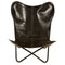 Leather Seat Cover With Black Metal Stand 82X1X100Cm