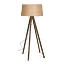 Wooden Tripod Floor Lamp With Jute Shade 48X48X155Cm