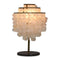 Capiz Shell Tierred Table Lamp Gold And Cream 35X35X72Cm