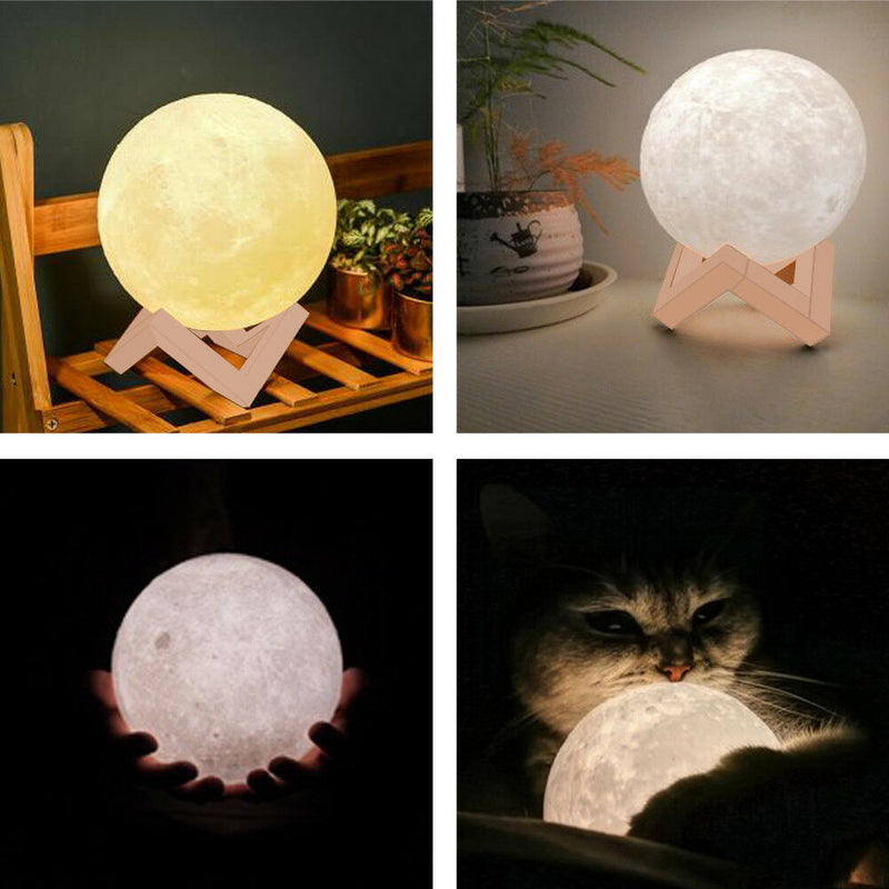 3D Magical Moon Lamp Usb Led Night Light Moonlight Touch Sensor 15Cm Diameter