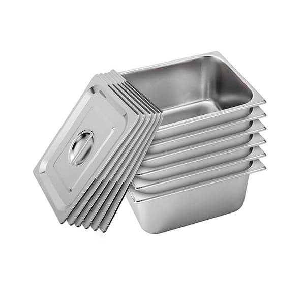 Soga 6X Gastronorm Full Size Gn Pan 15Cm Deep Stainless With Lid