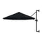 Wall Mounted Parasol With Metal Pole 300 Cm Black