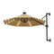 Wall Mounted Parasol With Leds And Metal Pole 300 Cm Taupe