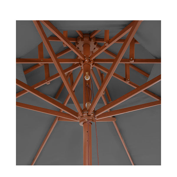 Double Decker Parasol With Wooden Pole 270 Cm