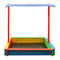 Sandbox With Adjustable Roof Fir Wood Multicolour Uv50