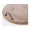 Round Serving Board Mango Wood With Iron Handles 40X40X5Cm