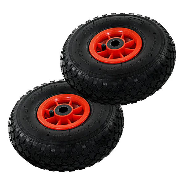 Sack Truck Wheels 2 Pcs Rubber Black And Red
