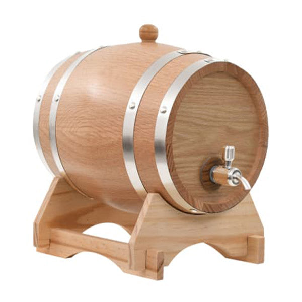 Wine Barrel With Tap Solid Oak Wood 6 L