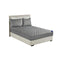 Grey 138Cm Wide Cross Hatch Mattress Cover Quilted Stretchable