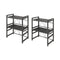 2X 3 Tier Steel Black Retractable Kitchen Microwave Oven Stand Multi-Functional Shelves Storage Organizer
