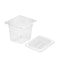 150mm Clear Gastronorm GN Pan 1/6 Food Tray Storage with Lid