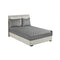 Grey 153Cm Wide Cross Hatch Mattress Cover Quilted Bed Sheet