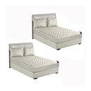 2X White 138Cm Wide Cross Hatch Mattress Cover Quilted Bed Sheet