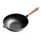 31cm Commercial Cast Iron Wok Round Bottom FryPan Home Cooking Skillet