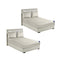 2X White 153Cm Wide Cross Hatch Mattress Cover Thick Quilted