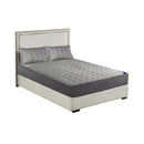Grey 183Cm Wide Mattress Cover Quilted Stretchable Bed Sheet