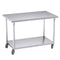 120cm Commercial Catering Kitchen Stainless Steel Prep Work Bench Table with Wheels