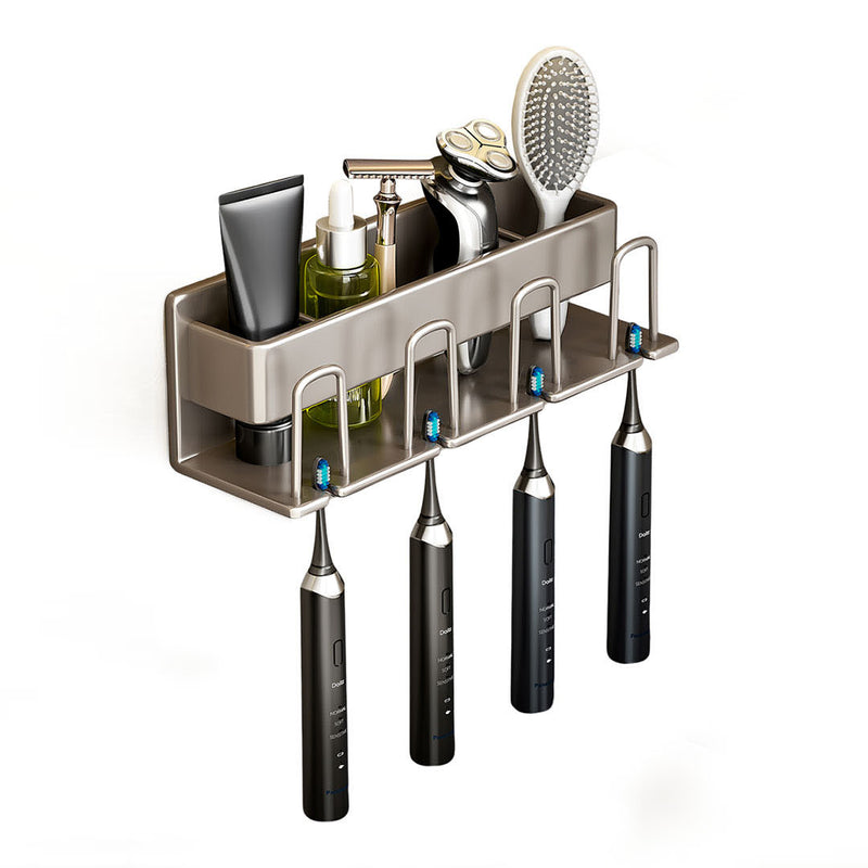 27cm Wall-Mounted Bathroom Storage Organiser Space Saving Adhesive Shelf Rack