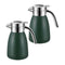 2X 2.2L Stainless Steel Kettle Insulated Vacuum Flask Water Coffee Jug Thermal Green