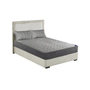 Grey 153Cm Wide Mattress Cover Quilted Stretchable Bed Sheet
