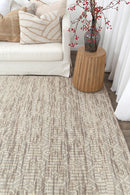 Evergreen Brook Beige Geometric Wool Rug