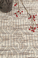 Evergreen Brook Beige Geometric Wool Rug