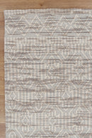 Evergreen Brook Beige Geometric Wool Rug