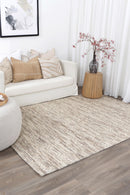 Evergreen Brook Beige Geometric Wool Rug