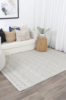 Fable Brook Grey Geometric Wool Rug