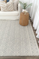 Fable Brook Grey Geometric Wool Rug