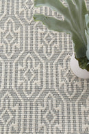 Fable Brook Grey Geometric Wool Rug
