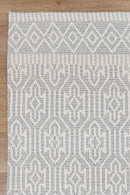 Fable Brook Grey Geometric Wool Rug