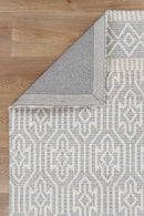 Fable Brook Grey Geometric Wool Rug