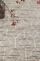 Harbour Brook Beige Lattice Wool Rug