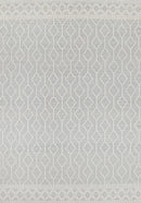 Hazel Brook Grey Lattice Wool Rug
