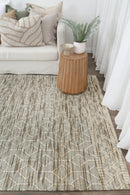Indigo Brook Lattice Wool Rug