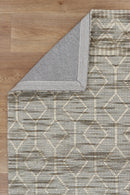 Indigo Brook Lattice Wool Rug