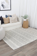 Meadow Brook Grey Chevron Wool Rug