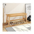 100Cm Bamboo Dining Bench With Handwoven Rattan Seat Natural