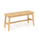100Cm Bamboo Dining Bench With Handwoven Rattan Seat Natural