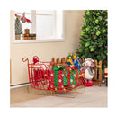 100Cm Christmas Sleigh Decoration With Large Storage For Gift Display