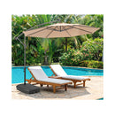 100 Kg Cantilever Umbrella Base With Wheels And Cross Base Black