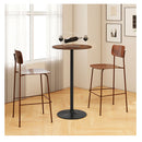 101 Or 56 Cm Round Bistro Cocktail Tall Coffee Table Brown 1 Piece