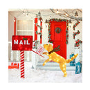 108Cm Christmas Mailbox And Dog With 120 Led Lights