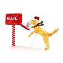 108Cm Christmas Mailbox And Dog With 120 Led Lights